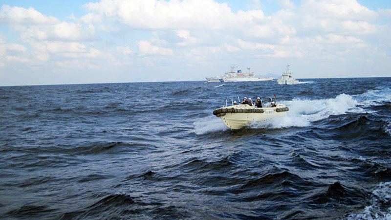 青島人駕青島號抵釣魚島海域 遭日艦機包夾